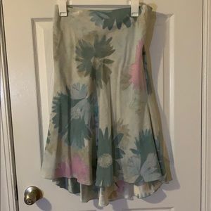 Silk midi skirt